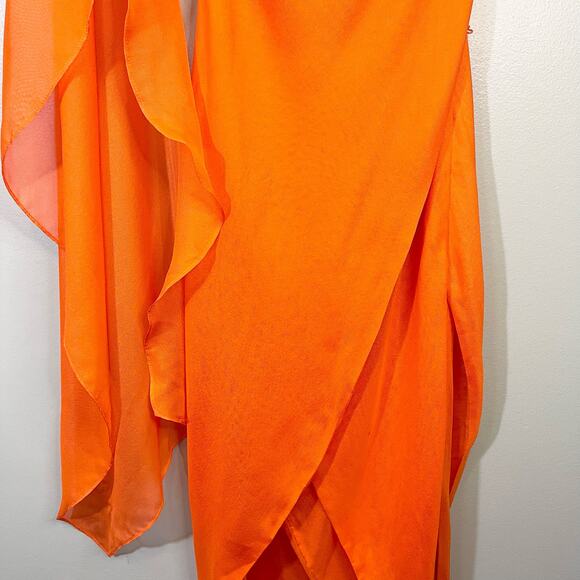 Cult Gaia Aliza Orange Asymmetric Silk Dress NWT Size XS - Picture 4 of 14